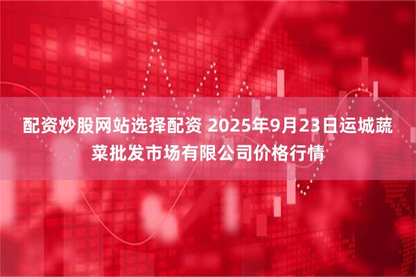 配资炒股网站选择配资 2025年9月23日运城蔬菜批发市场有限公司价格行情